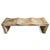 Solid teak bench with a soft wave silhouette. This sculptural bench brings organic movement and natural warmth to both...
