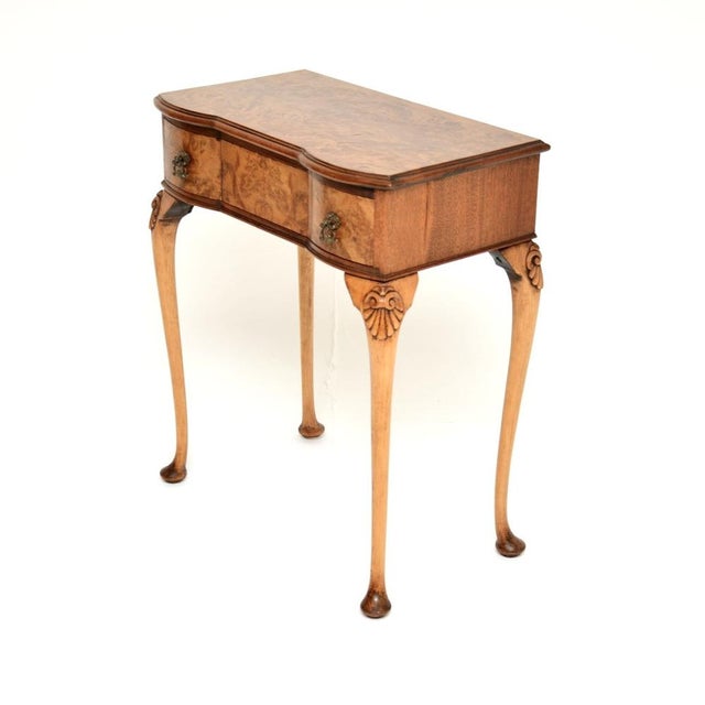 1930s Vintage Burr Walnut Side Table, 1930s For Sale - Image 5 of 10