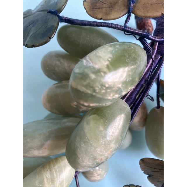 Green Italian Variegated Light Moss Green Bunch of Marble Grapes For Sale - Image 8 of 11