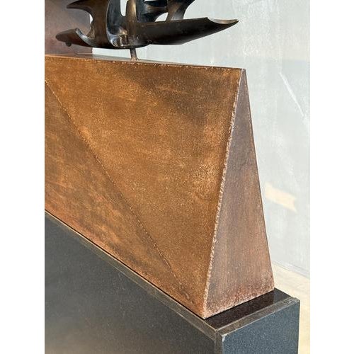 Manuel Alvarez, Abstract Sculpture, Corten Steel & Bronze For Sale - Image 9 of 14