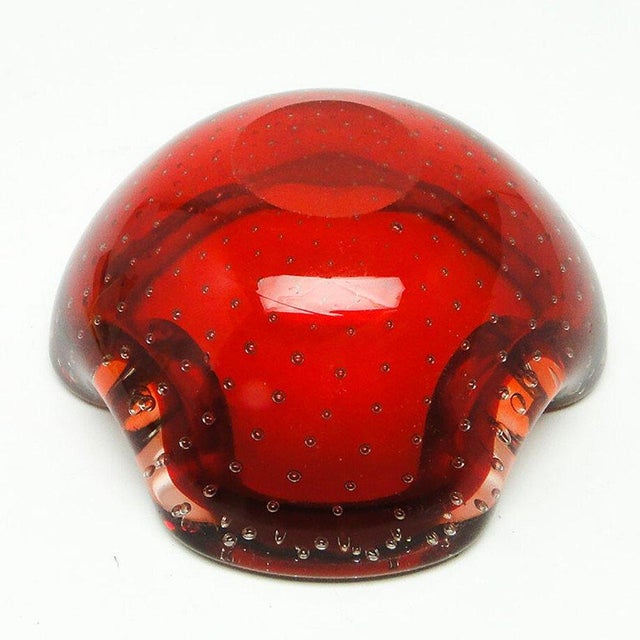 Mid-Century Modern Sommerso Murano Glass Bowl by G. Ferro, Italy, 1950s For Sale - Image 3 of 9