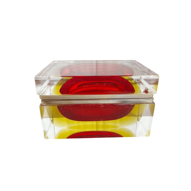 Murano Glass Box by Alessandro Mandruzzato, Circa 1970 For Sale