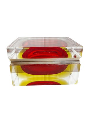 Murano Glass Box by Alessandro Mandruzzato, Circa 1970