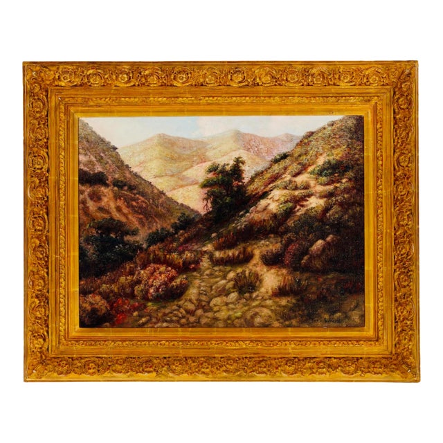Jean Stuart Ward (1868-1945) Beyond the Canyon Signed 'Jean S. Ward' (Lower Right) Oil on Canvas 18 X 24 In. For Sale