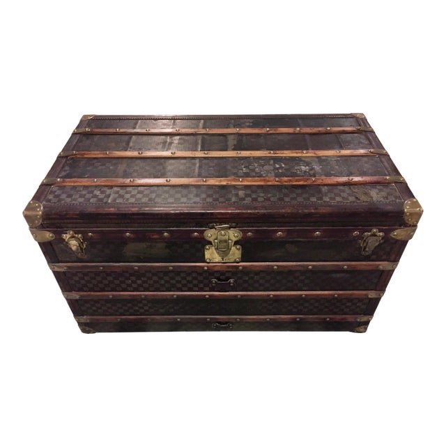 Louis Vuitton Damier Canvas Courier Trunk Circa Late 1800s Paris For Sale