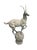 A captivating and rare pair of grand-scale, neoclassical-style cast iron garden sculptures depicting elegant gazelles (or...