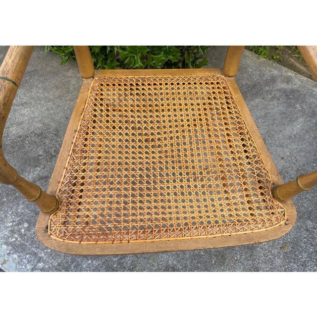 Great Set of 12 Paint Decorated 19th Century Faux Bamboo Armchairs For Sale - Image 9 of 9