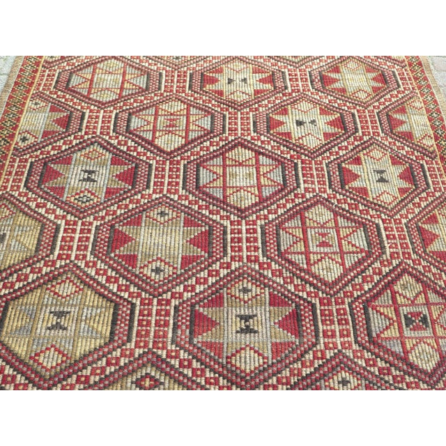 Mid 20th Century Large Aesthetic Jijim Kilim Rug For Sale - Image 6 of 11