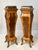 A grand pair of mid-20th-century French Rococo Style pedestals, crafted with book-matched veneers and accented with...