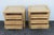 Hollywood Regency Hollywood Regency Faux Bamboo Caned Large Nightstands End Side Bedside Tables a Pair For Sale - Image 3 of 12