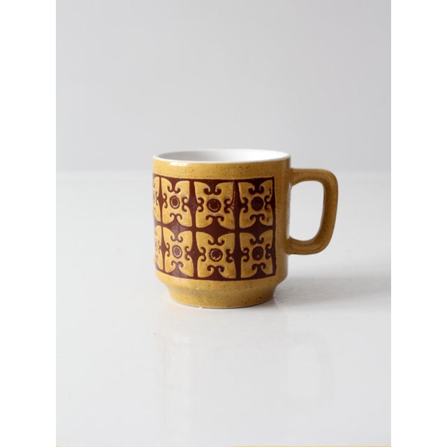 Ceramic Vintage 1970s Geometric Ceramic Mug For Sale - Image 7 of 15