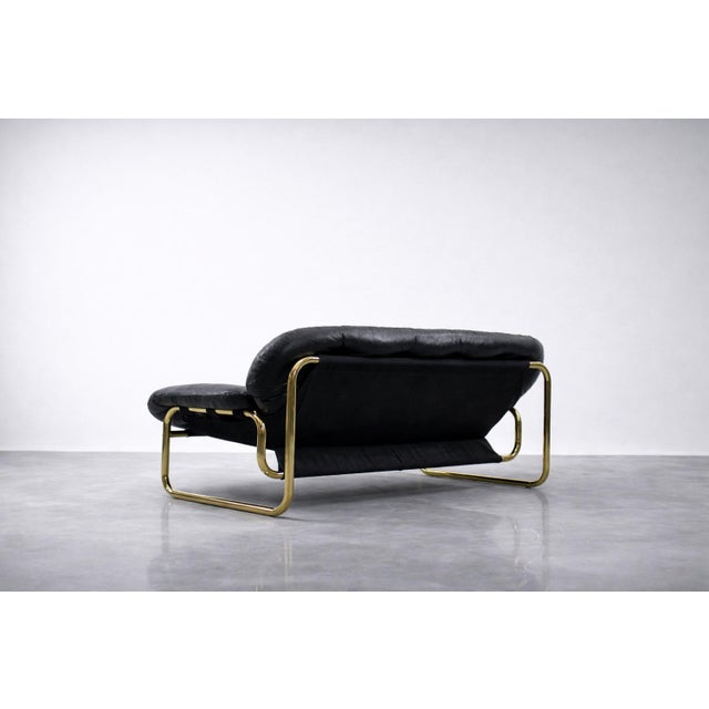 Vintage Scandinavian Sofa in Black Leather by John-Bertil Häggström for Swed-Form, 1970s For Sale - Image 13 of 18