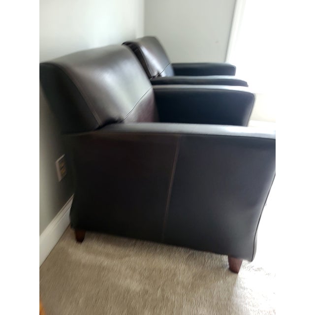 Pair of Bradington-Young Leather Club Chairs For Sale In Boston - Image 6 of 14