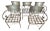 Hand Wrought Steel Italian Dining Armchairs-Set of 5 For Sale
