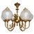 Metal Antique Louis XV French Gilt Bronze Figural Chandelier with 6 Etched Globes, 1890 For Sale - Image 7 of 8