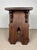 Brown Rustic Hand-Carved Walnut Stool or Side Table, Early-20th Century For Sale - Image 8 of 12