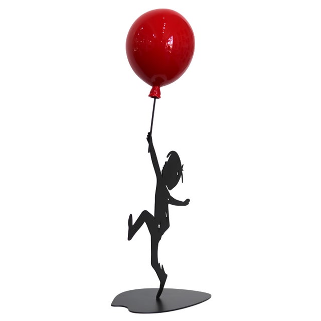 Red Hope (2/30) - Original Figurative Metal Sculpture With Glossy Red Balloon by Nayla Saroufim For Sale - Image 8 of 9