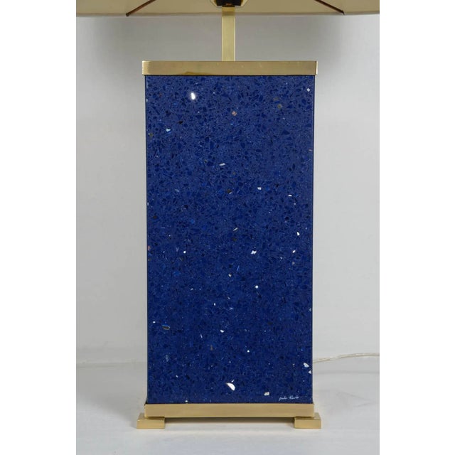 Blue Stone Lamps from Enzo Missoni, 1970s, Set of 2 For Sale - Image 4 of 9
