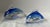 Italian Murano-Style Blue Sommerso Art Glass Dolphin Sculptures, Graduated Pair For Sale - Image 9 of 9