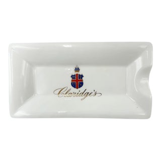 Vintage Claridge's Hotel London Porcelain Ashtray For Sale