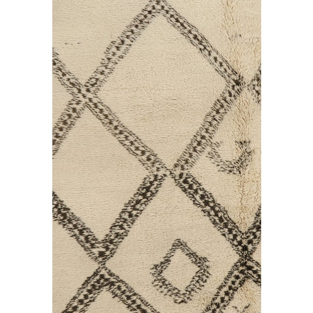 Moroccan Vintage Moroccan Rug in Beige With Brown Geometric Patterns, From Rug & Kilim For Sale - Image 3 of 8