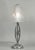 Art Deco Degue French Art Deco Table Lamp 1930s - Floral Glass & Nickeled Bronze For Sale - Image 3 of 9