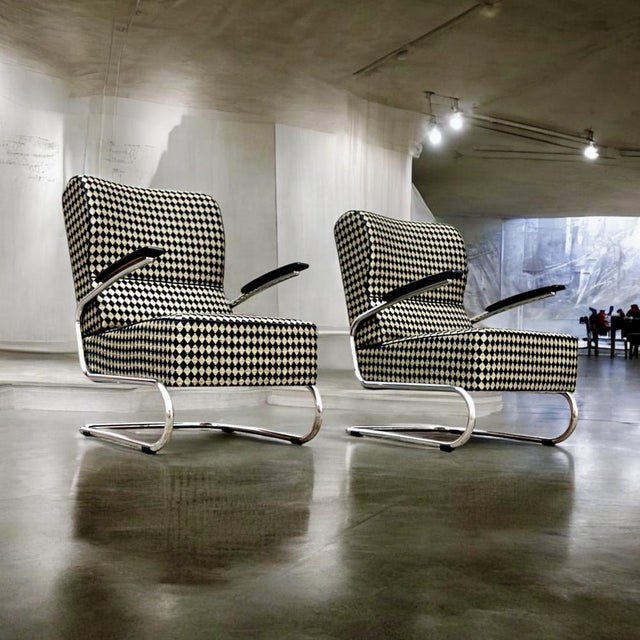 Bauhaus Modern Bauhaus Tubular Steel Model RS8049 Cantilever Club Chairs from Mauser Werke Waldeck, Germany, 1935, Set of 2 For Sale - Image 3 of 18