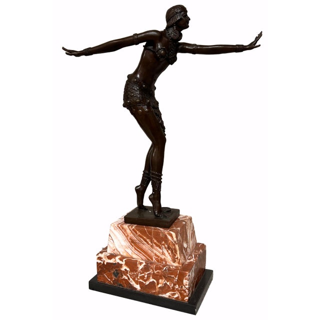D. H. Chiparus, Dancer, 1900, Bronze on Marble Base For Sale - Image 6 of 6