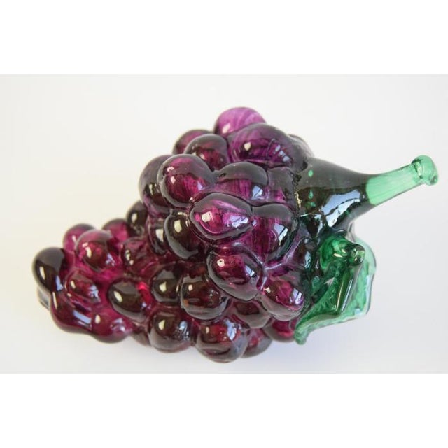 Vintage Czech Glass Grape Cluster in Hand-Blown Art Glass, 1970s For Sale - Image 10 of 13