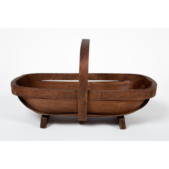1930s Vintage English Garden Trug Basket, Circa 1930's For Sale - Image 5 of 9