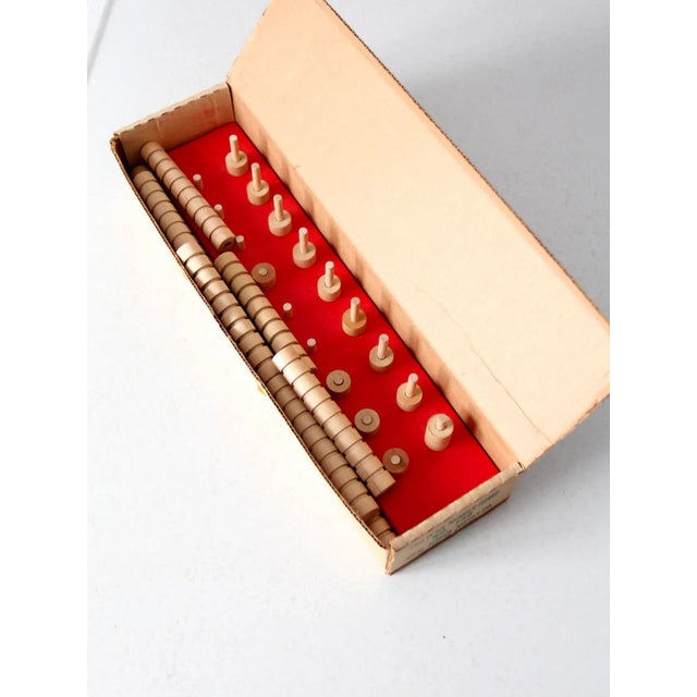 Wood Vintage Ideal School Supply Co. Number Toy For Sale - Image 7 of 11