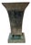 Monumental French Moderne Verdigris Bronze Vase , Manner of Gilbert Poillerat For Sale