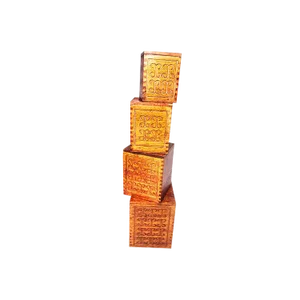 Vintage Mid-Century Wooden Kitchen Storage Canisters / Containers - Set of 4