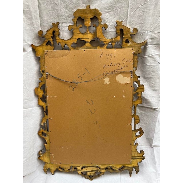 Vintage Large Gold Chinoiserie Wall Mirror For Sale - Image 11 of 11