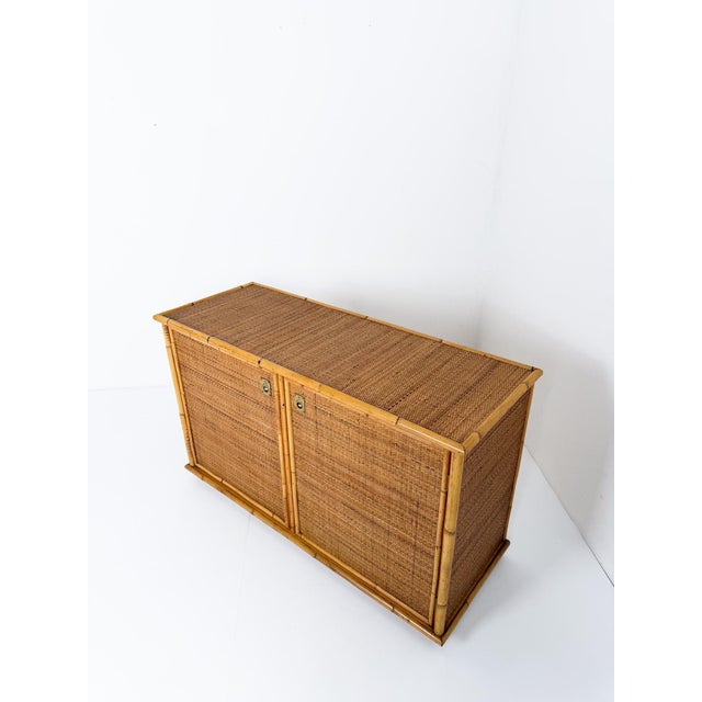 Mid-Century Italian Bamboo, Rattan and Cane Sideboard by Dal Vera, Italy, 1970s For Sale - Image 12 of 18