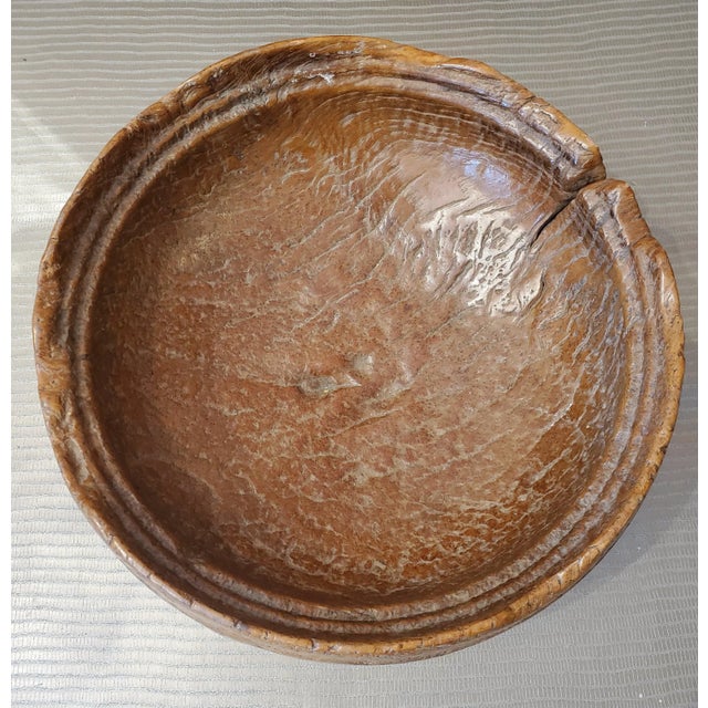 19th Century Indonesian Organic Burled Teak Bowl For Sale - Image 4 of 9