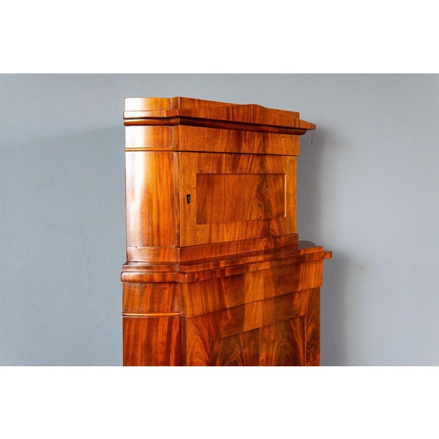 Biedermeier Brown Corner Cabinet For Sale - Image 5 of 18