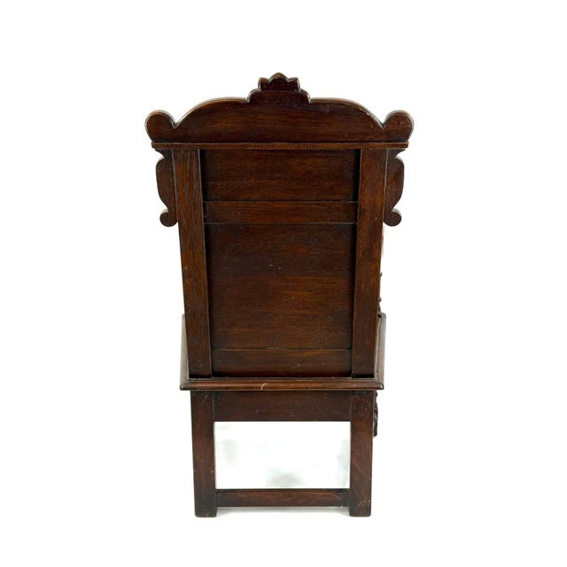 Brown Museum-Quality 17th-Century Charles II Dated Yorkshire Wainscot Armchair For Sale - Image 8 of 8