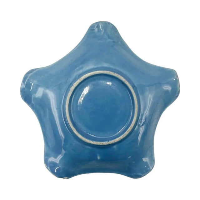 Ceramic Vintage Hotel Savoy Roma Ashtray Rome, Italy Blue Ceramic Dish Trinket Catchall For Sale - Image 7 of 12