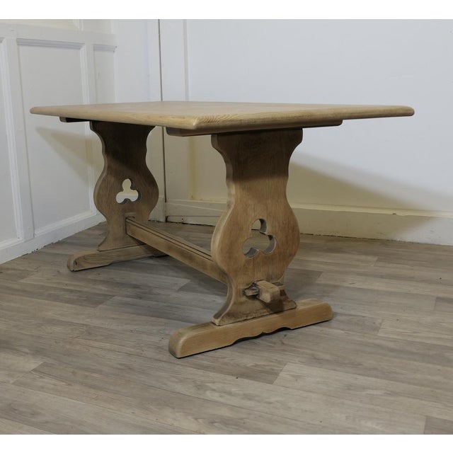 Vintage Farmhouse Coffee Table in Golden Oak, 1950s For Sale - Image 4 of 7