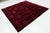 Modern Modern Tibetan Hand-Knotted Wool and Silk Rug in Burgundy Basketweave Pattern For Sale - Image 3 of 10