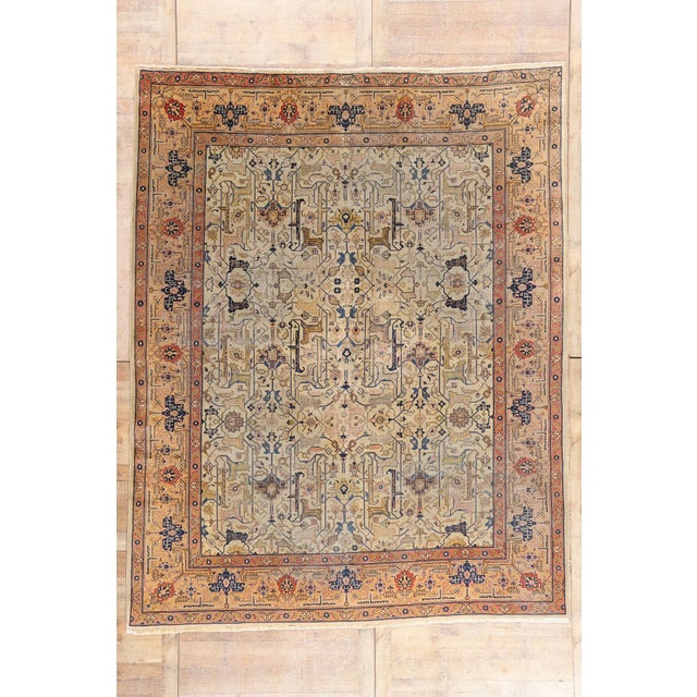 Antique Persian Tabriz Rug, 09'01 X 11'05 For Sale - Image 10 of 10