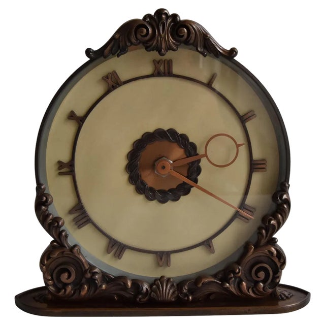Mid-Century Decorative Clock, Czechoslovakia, 1960s For Sale