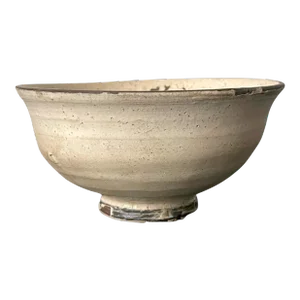 Antique Korean Ceramic Komogai Chawan with Tamagode Glaze