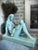 Late 20th Century Haeger Pottery Sage Seafoam Green Mother & Child Statue For Sale - Image 12 of 12