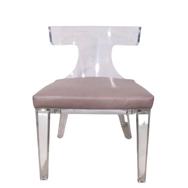 Set of Four Lucite Dining Chairs by Safavieh Couture For Sale - Image 9 of 17