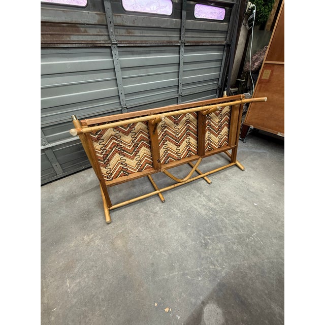 Brown Bamboo Rattan Mid-Century Sofa For Sale - Image 8 of 12