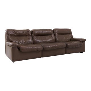 1970s Swiss Leather Ds66 Sofa by De Sede For Sale