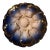 Mid 19th Century Rare Beautiful Hand Painted Limoges Oyster Plate Cobalt Blue and Gold For Sale