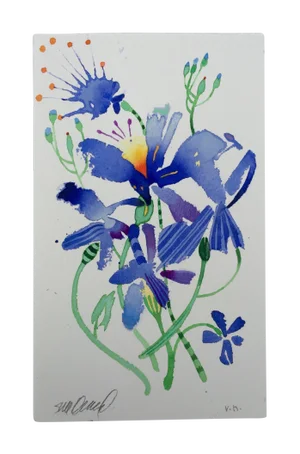 "Firefly Lilies 2" Original Watercolor Painting